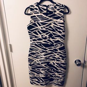 Calvin Klein black and white dress, size 8